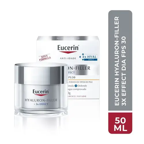 Creme Facial Anti-Idade Eucerin Hyaluron-Filler Dia FPS30 50ml