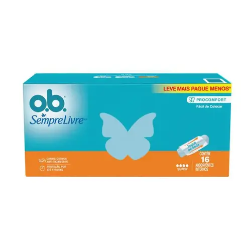 Absorvente Interno OB Sempre Livre ProComfort Super 16 Unidades