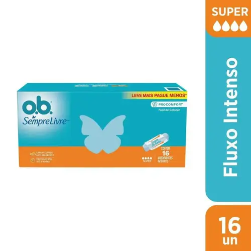 Absorvente Interno OB Sempre Livre ProComfort Super 16 Unidades