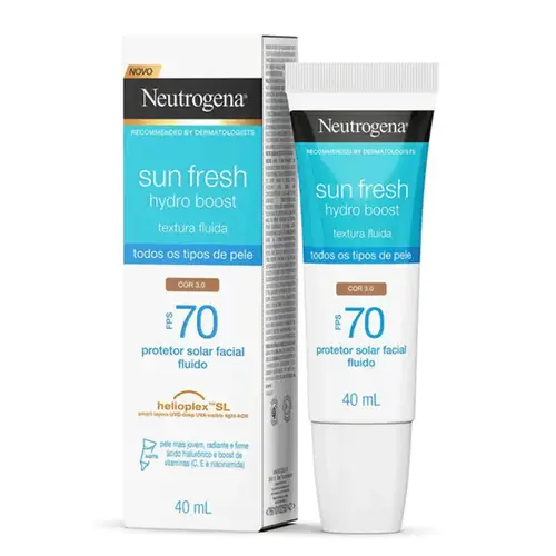 Protetor Solar Facial Neutrogena Sun Fresh Hydro Boost FPS70 Cor 3.0 40ml