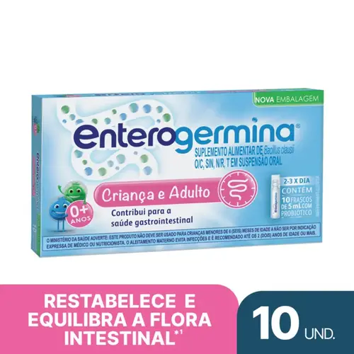 Probiótico Enterogermina - 10 Flaconetes com 5ml