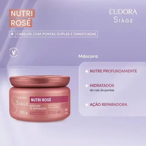 Máscara Capilar Siàge Nutri Rosé 250g