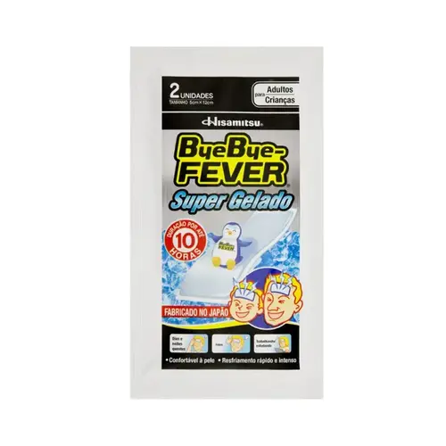 Bye Bye-Fever Super Gelado 5cm x 12cm 2 Adesivos