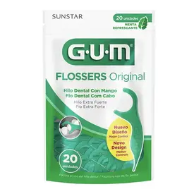 Fio Dental Cabo Gum Flosser Multiple Action Menta 20 Unidades