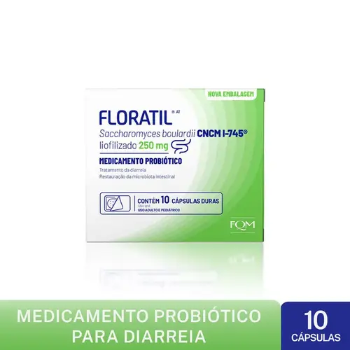 Probiótico Floratil AT 250mg FQM 10 Cápsulas