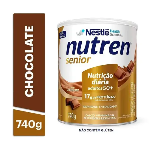 Complemento Alimentar Nutren Senior Sabor Chocolate 740g - Nestlé