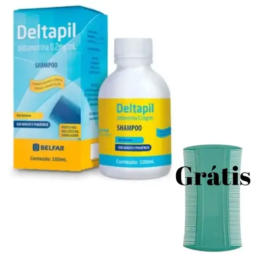 Shampoo Deltapil para Piolhos com Pente Fino Incluso 100ml