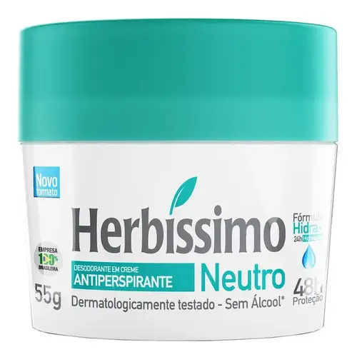 Desodorante Herbíssimo sem Perfume Creme Unissex 55g
