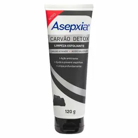 Esfoliante Facial Antiacne Asepxia Carvão Detox 120g