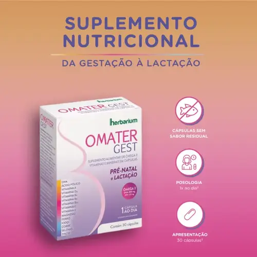 Suplemento para Gestante Omater Gest 30 Cápsulas