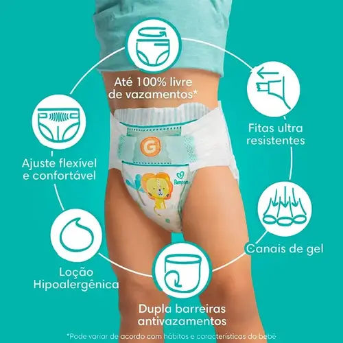 Fralda Pampers Confort Sec P 72 Unidades