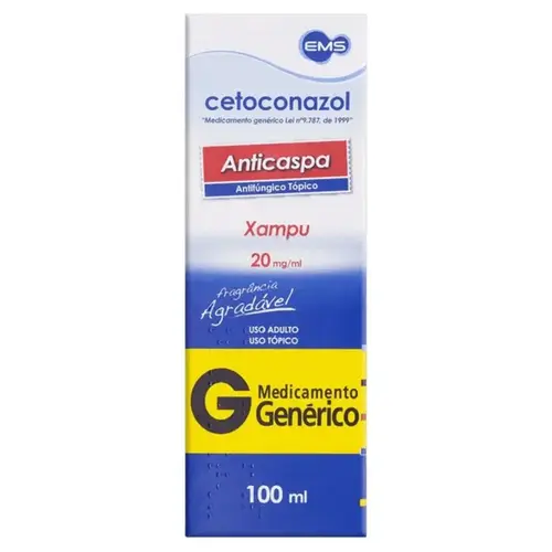 Cetoconazol 20mg/g - Shampoo Dermatológico com 100ml - EMS - Genérico