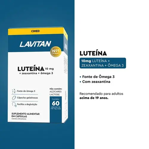 Lavitan Luteína 10mg com 60 Cápsulas