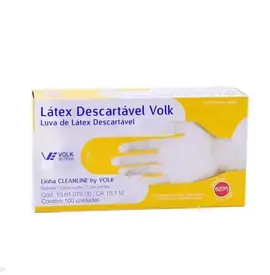 Luva de Latex Volk PP 100 Unidades