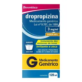Dropropizina 3mg/ml - Xarope com 120ml - Biosintética - Aché - Genérico