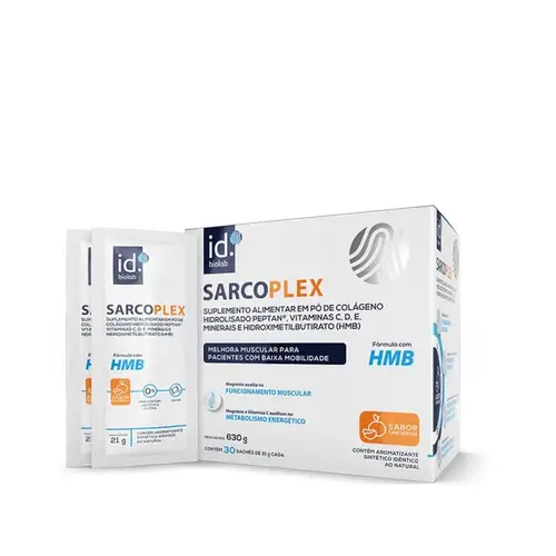 Colágeno Hidrolisado - Sarcoplex Sabor Tangerina 30 Sachês de 21g - Biolab