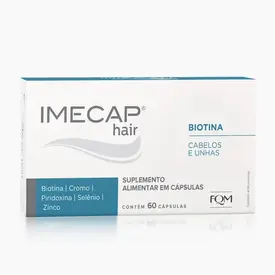 Vitaminas para Cabelos e Unhas com Biotina Imecap Hair 60 Cápsulas