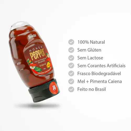 Mel Artesanal Honey Pepper com Pimenta de Cheiro Pote 260g BeeOz