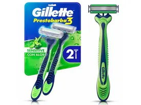 Aparelho de Barbear Gillette Prestobarba 3 Sensitive Comfortgel 2 Unidades