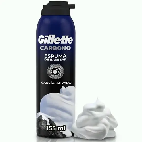 Espuma de Barbear Gillette Carbono Carvão 150ml