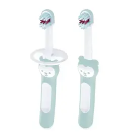 Escova de Dente para Bebês MAM Babys's Brush Azul 2 Unidades