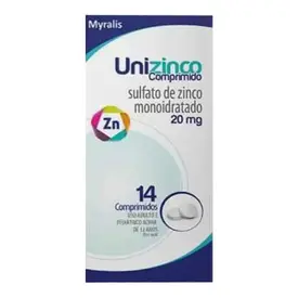 Unizinco 20mg 14 Comprimidos - Myralis