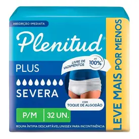 Roupa Íntima Plenitud Plus para M 32 Unidades