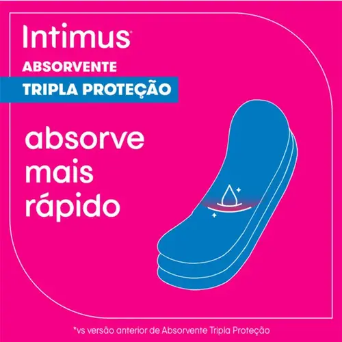 Absorvente Intimus Tripla Proteção Seca sem Abas 8 Unidades