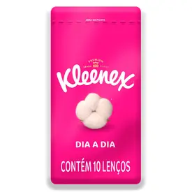 Lenços de Papel de Bolso Kleenex Dia a Dia Folha Tripa 1 Unidade com 10 Lenços