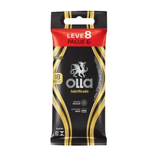 Preservativo Olla Lubrificado 8 Unidades