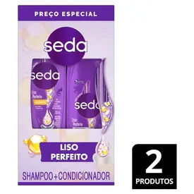 Kit Seda Liso Perfeito Shampoo 300ml + Condicionador 190ml