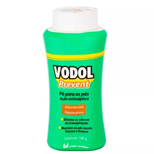 Talco Desodorante para os Pés - Vodol Prevent Sem Perfume 100g