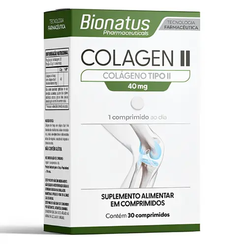 Colagénio Tipo II - Colagen Il 40mg Bionatus 30 Comprimidos