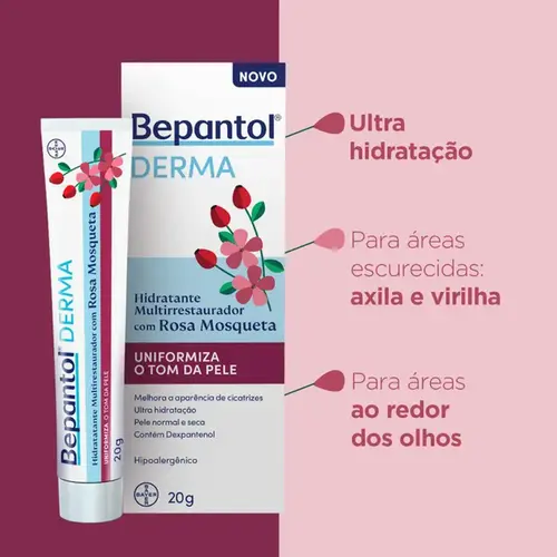 Hidratante Multirrestaurador Bepantol Derma com Rosa Mosqueta 20g