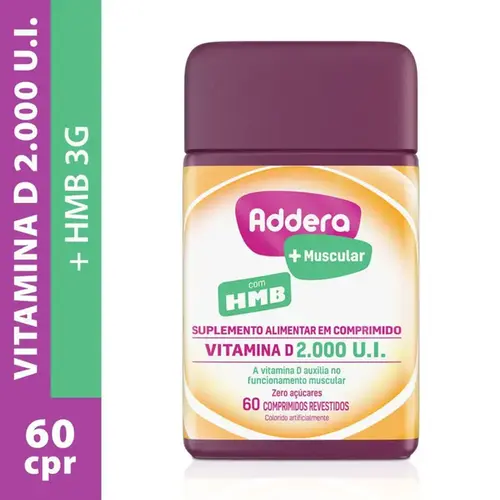 Vitamina D - Addera + Muscular 2.000UI 60 Comprimidos