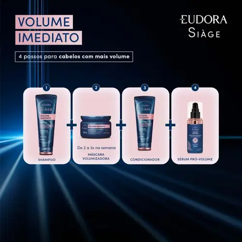 Sérum Capilar Eudora Siàge Volume Imediato 100ml