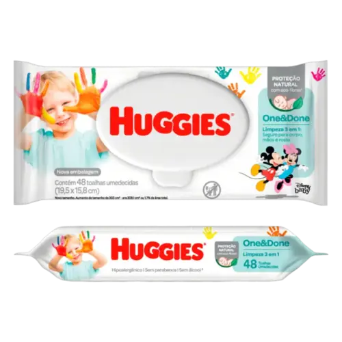 Lenço Umedecido Huggies One&Done 48 Unidades