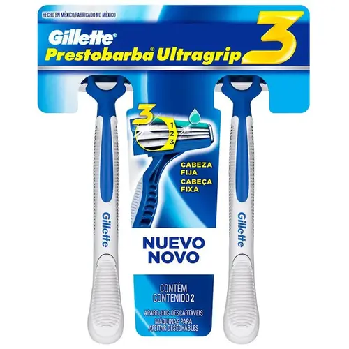 Aparelho De Barbear Prestobarba Ultragrip 3 Com 2 Unidades