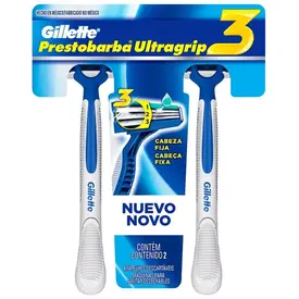 Aparelho De Barbear Prestobarba Ultragrip 3 Com 2 Unidades