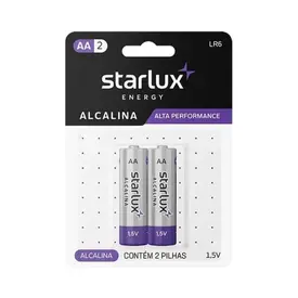Pilha Starlux Energy AA2 Pequena - 2 Unidades