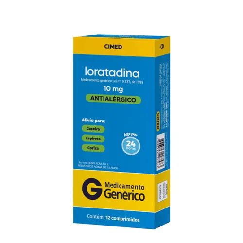 Loratadina 10mg 12 Comprimidos - Cimed - Genérico