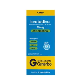 Loratadina 10mg 12 Comprimidos - Cimed - Genérico