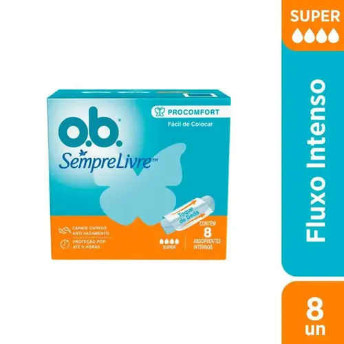 Absorvente Interno OB Sempre Livre ProComfort Super 8 Unidades