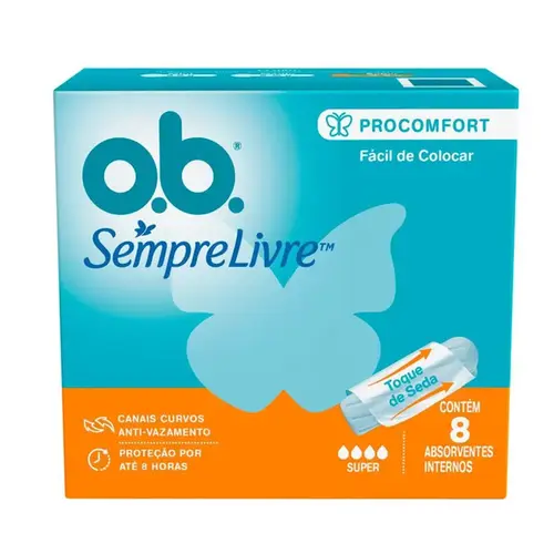 Absorvente Interno OB Sempre Livre ProComfort Super 8 Unidades
