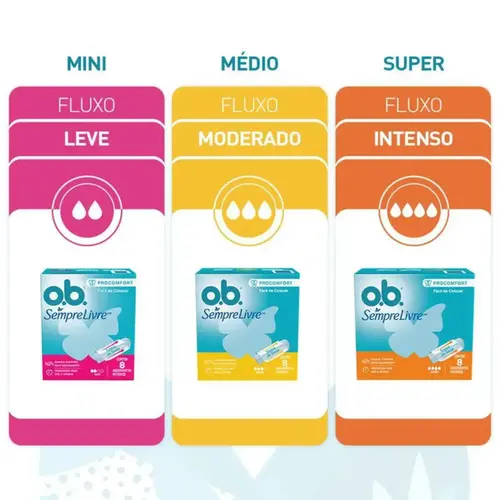Absorvente Interno OB Sempre Livre ProComfort Super 8 Unidades