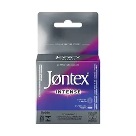 Preservativo Jontex Intense Estimulante com 2 Unidades