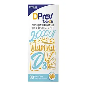 Vitamina D - Dprev Todo Dia 2.000UI 30 Cápsulas Moles - Myralis