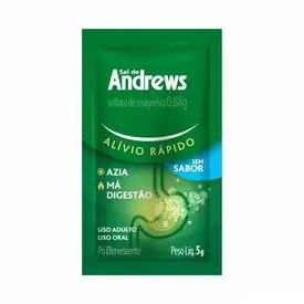 Sal de Andrews Sulfato de Magnésio 0,88g - 1 Envelope com 5g