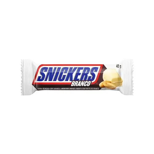 Chocolate Snickers White Amendoim e Chocolate Branco 42g