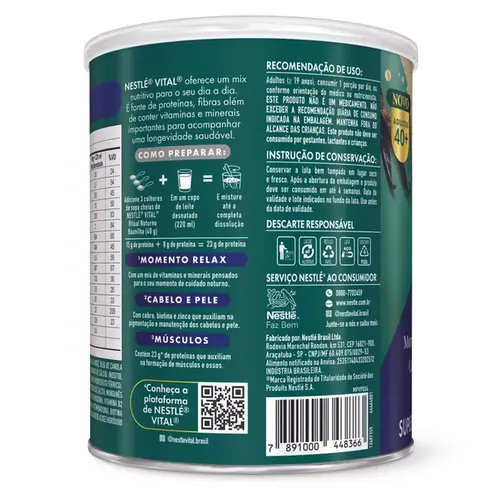 Suplemento Alimentar em Pó Vital Ritual Noturno Baunilha Nestlé 360g